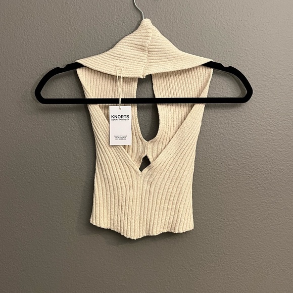 KNORTS Denim Knitwear Cream Halterneck - Picture 5 of 5